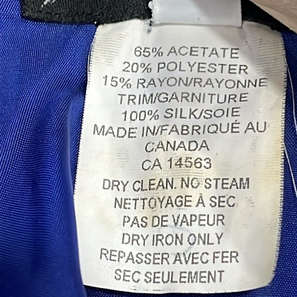 Vintage Sunny Choi Sapphire Button up Blazer Jacket Ruffle size 8 - Picture 10 of 11